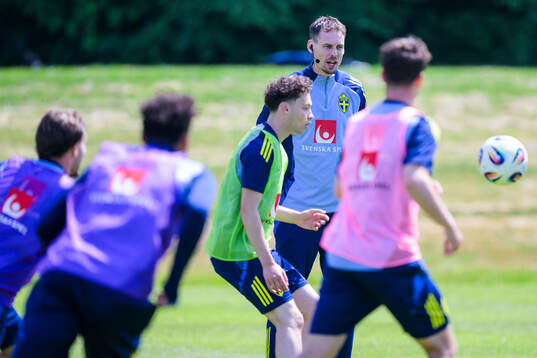 Head coach head Daniel Bäckström of the Swedish under-21