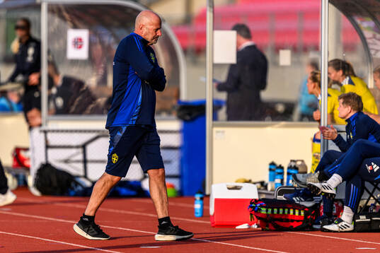 Coach Magnus Wikman of Sweden