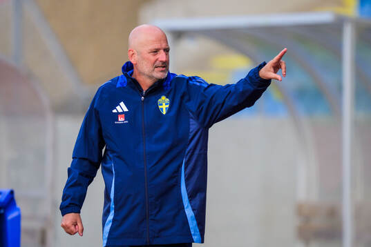 Coach Magnus Wikman of Sweden