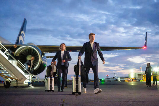 Patrick Berg and Jens Petter Hauge of the Norwegian