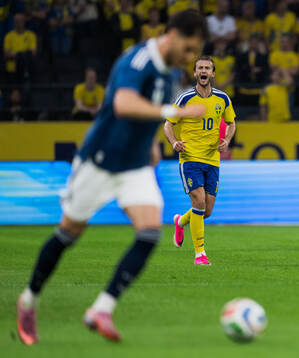 Benjamin Nygren of Sweden reacts
