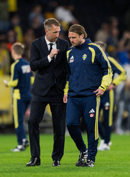 Head coach Graham Potter and assistant coach Björn Hamberg