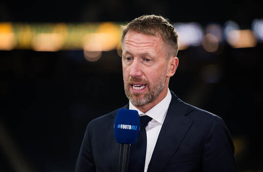 Head coach Graham Potter of Sweden is interviewed