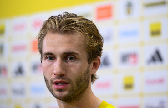 Benjamin Nygren of Sweden is interviewed
