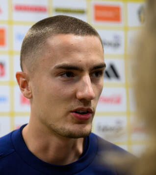 Gustaf Lagerbielke of Sweden is interviewed