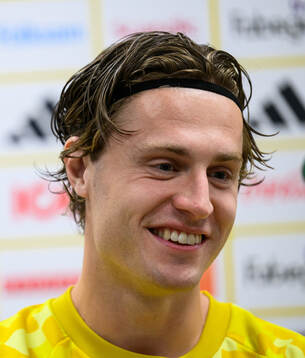 Mattias Svanberg of Sweden is interviewed