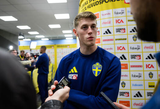 Alexander Bernhardsson of Sweden is interviewed