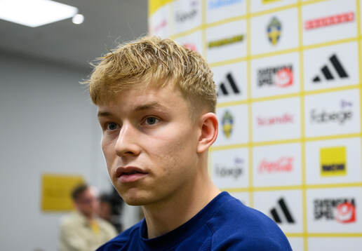 Daniel Svensson of Sweden is interviewed