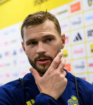 Jesper Karlström of Sweden is interviewed