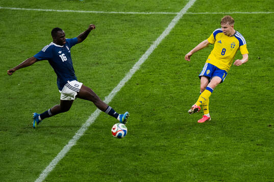 Andreas Tetteh of Greece and Daniel Svensson of Sweden