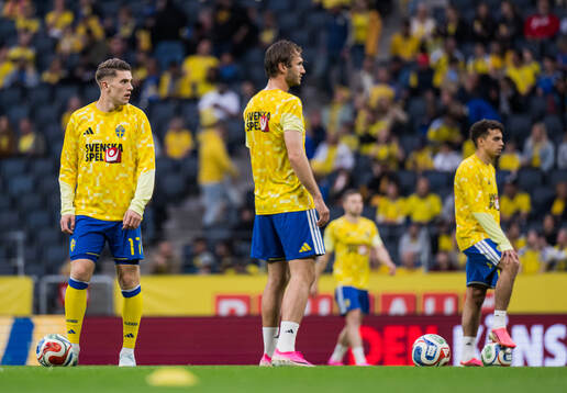 Viktor Gyökeres and Benjamin Nygren of Sweden