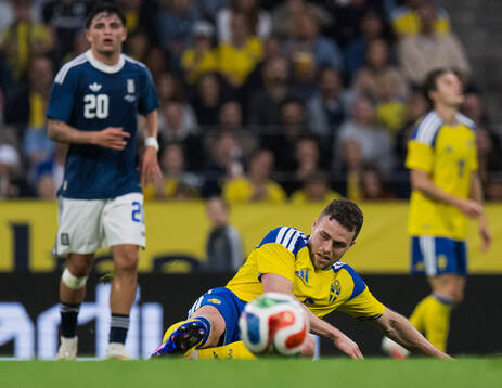 Gabriel Gudmundsson of Sweden looks dejected