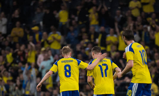 Daniel Svensson, Viktor Gyökeres and Benjamin Nygren of