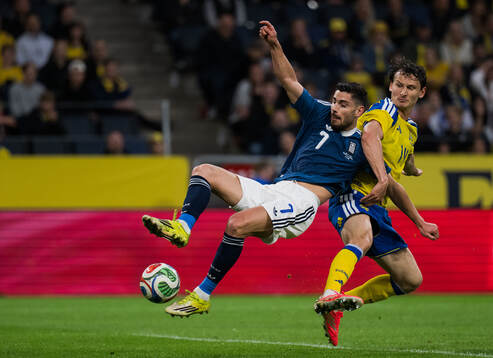 Giorgos Masouras of Greece scores 2-2 in competition with