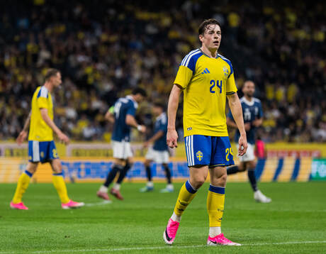 Elliot Stroud of Sweden looks dejected