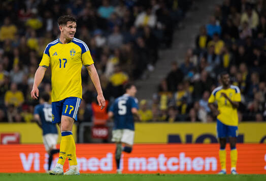 Viktor Gyökeres of Sweden looks dejected