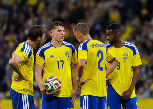 Benjamin Nygren, Viktor Gyökeres, Gustaf Lagerbielke and
