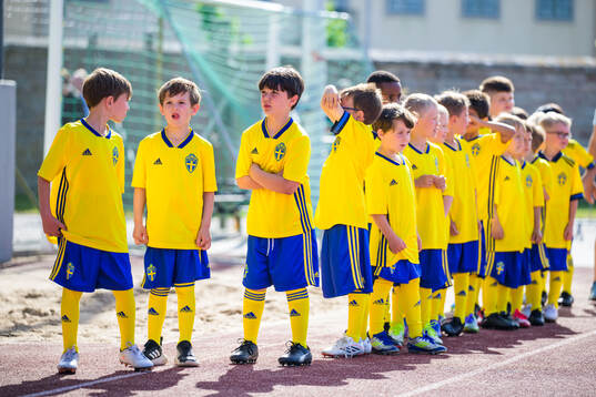 Young swedish football players