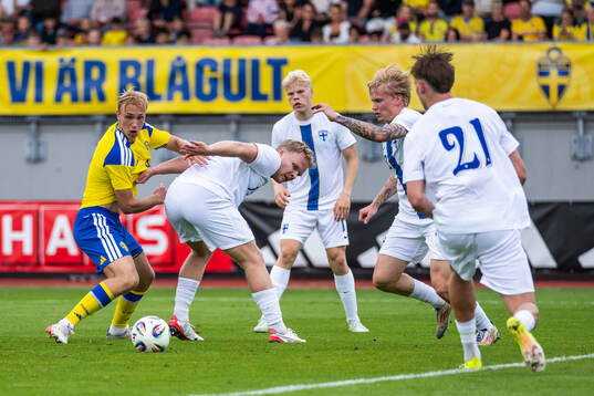 Leo Östman of Sweden and Oskari Väistö of Finland