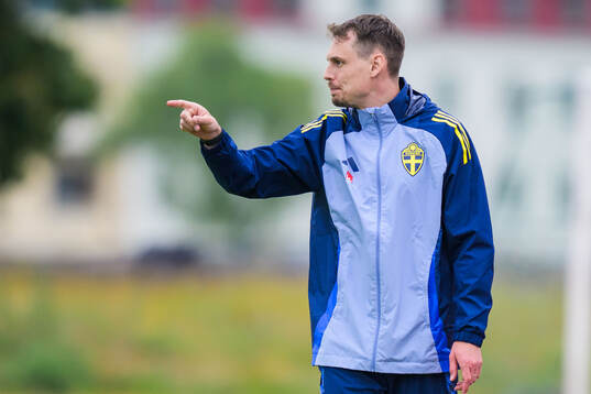 Head coach head Daniel Bäckström of Sweden