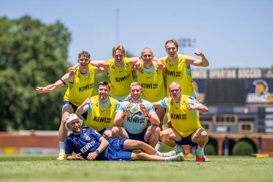 Players of the Norwegian national football team celebrate