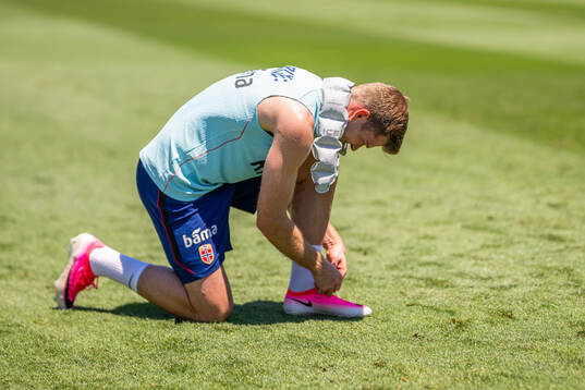 Alexander Sørloth of the Norwegian national football team
