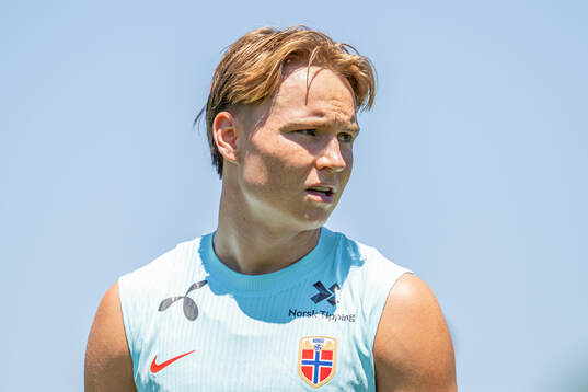 Andreas Schjelderup of the Norwegian national football team