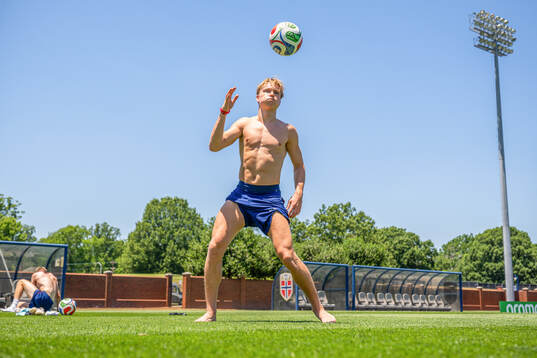 Andreas Schjelderup of the Norwegian national football team