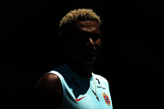 Antonio Nusa of the Norwegian national football team at a