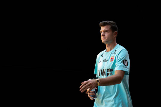 Alexander Sørloth of the Norwegian national football team