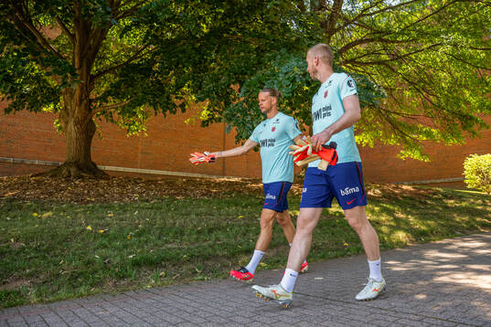 Goalkeeper Ørjan Håskjold Nyland and goalkeeper Egil