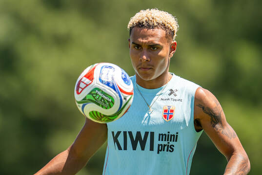 Antonio Nusa of the Norwegian national football team at a