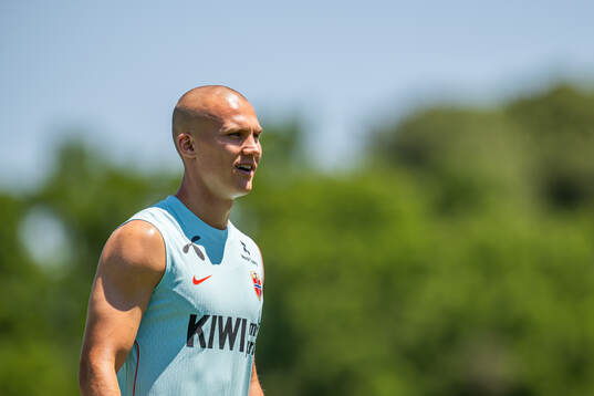 Leo Østigård of the Norwegian national football team at a