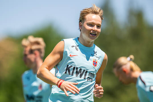 Andreas Schjelderup of the Norwegian national football team