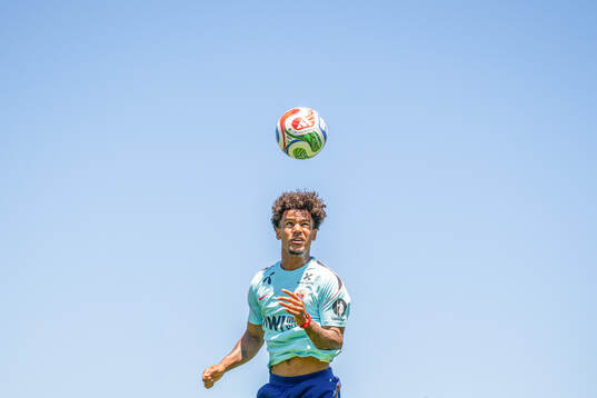 Oscar Bobb of the Norwegian national football team at a
