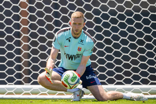 Goalkeeper Egil Selvik of the Norwegian national football