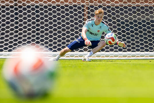 Goalkeeper Sander Tangvik of the Norwegian national