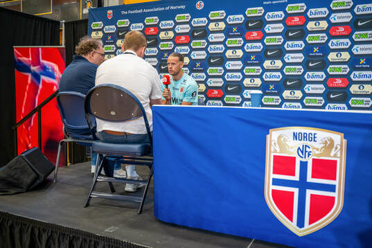 Goalkeeper Ørjan Håskjold Nyland of the Norwegian