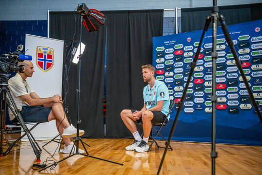 Kristoffer Ajer of the Norwegian national football team at