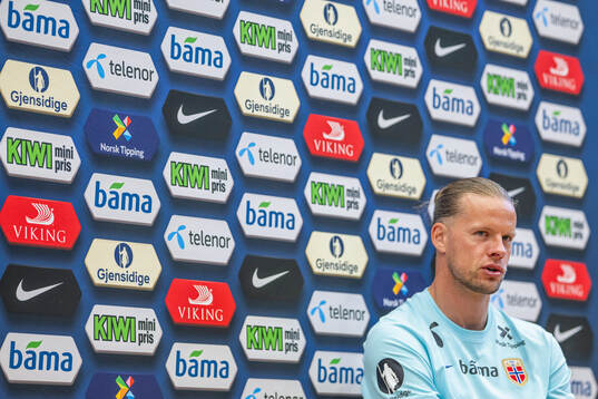 Goalkeeper Ørjan Håskjold Nyland of the Norwegian