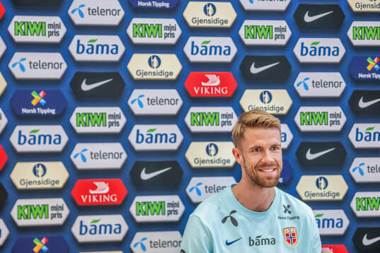 Kristoffer Ajer of the Norwegian national football team at
