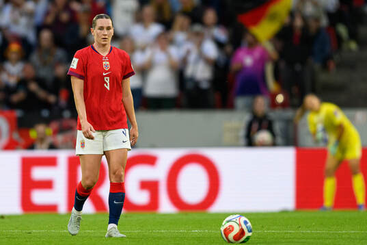 Elisabeth Terland of Norway looks dejected