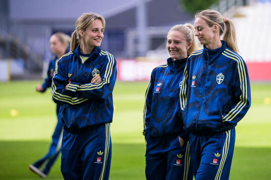 Nathalie Björn, Rebecka Blomqvist and Amanda Ilestedt of