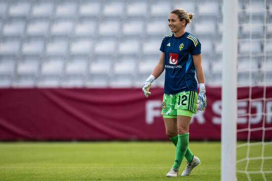 Goalkeeper Jennifer Falk of Sweden