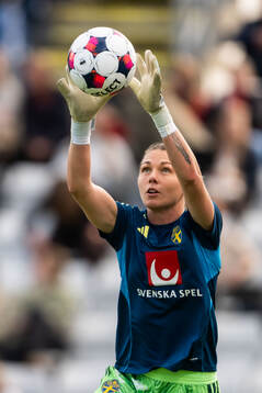 Goalkeeper Jennifer Falk of Sweden