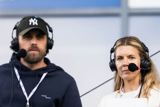 Johan Elmander and Linn Nenzén of Radiosporten