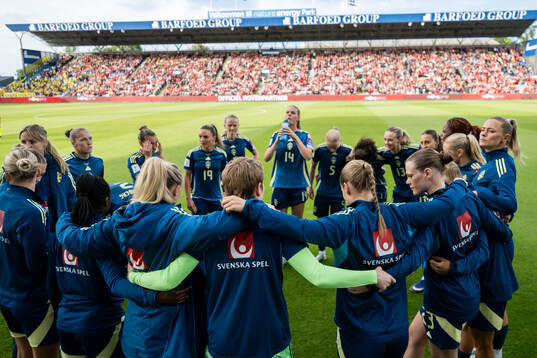 Players of Sweden gather