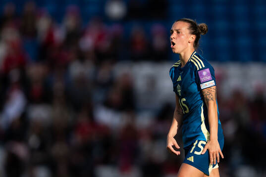 Julia Zigiotti Olme of Sweden reacts