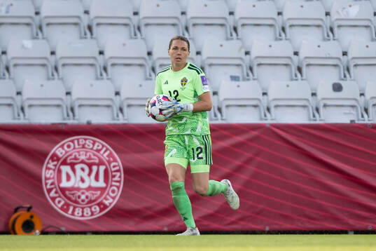Goalkeeper Jennifer Falk of Sweden