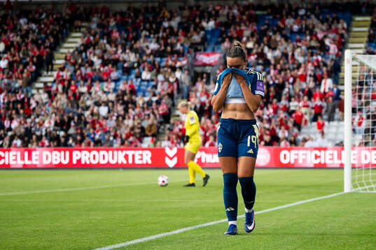 Johanna Rytting Kaneryd of Sweden looks dejected